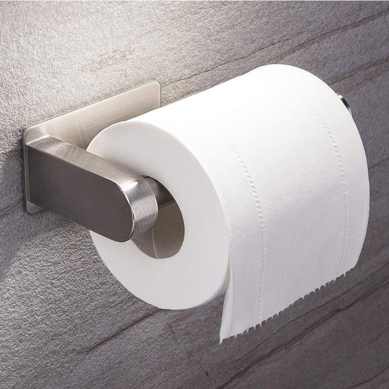QUVIO Porte-rouleau de papier toilette - acier inoxydable - 6 x 16