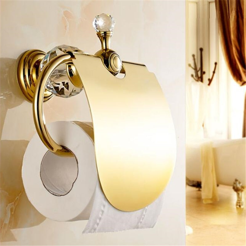 porte papier toilette luxe doré