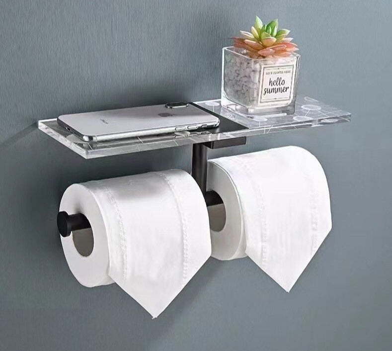 Support Papier Toilette Double noir
