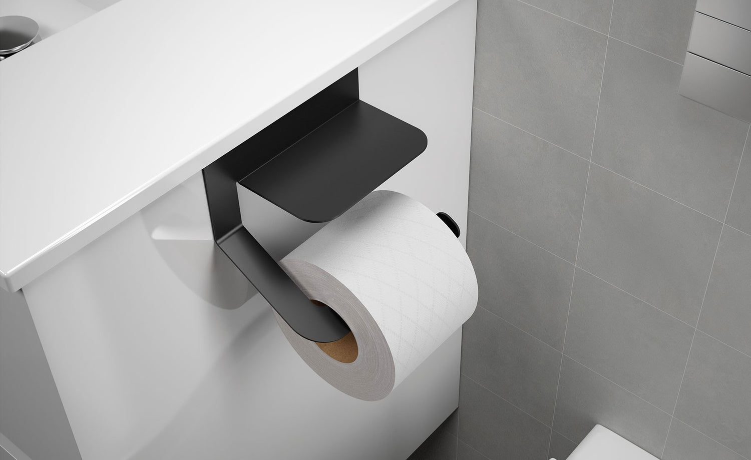 Porte Papier Toilette Noir