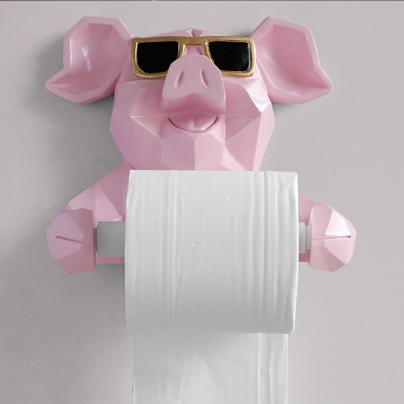 Porte Papier Toilette Animal Rose