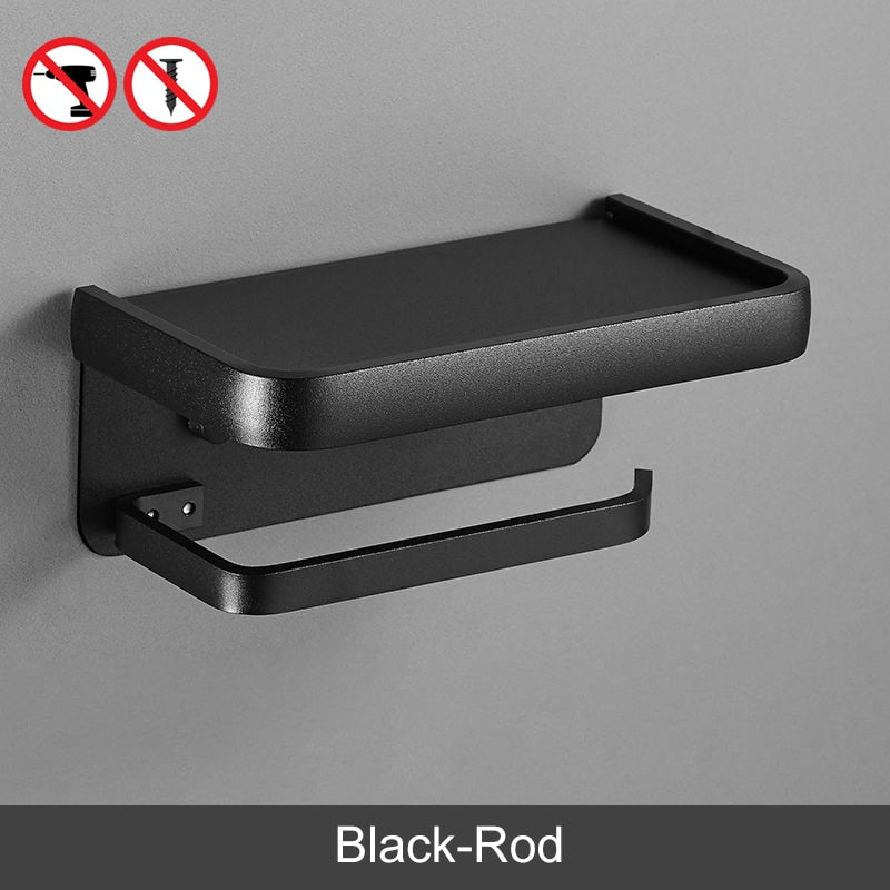 Porte Rouleau Papier Toilette noir