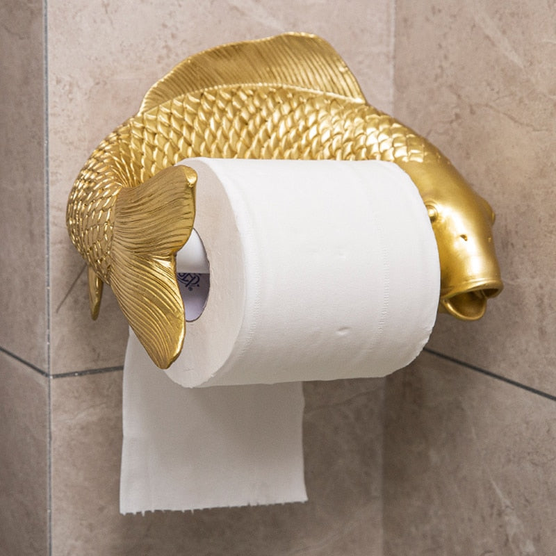 porte papier toilette poisson doré