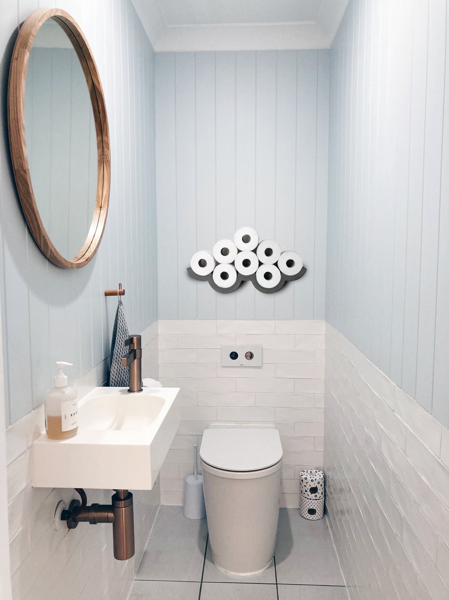 Acheter Design noir trois pieds porte-papier Wc redondant étagère de  rangement porte-rouleau de papier toilette accessoires de salle de bain